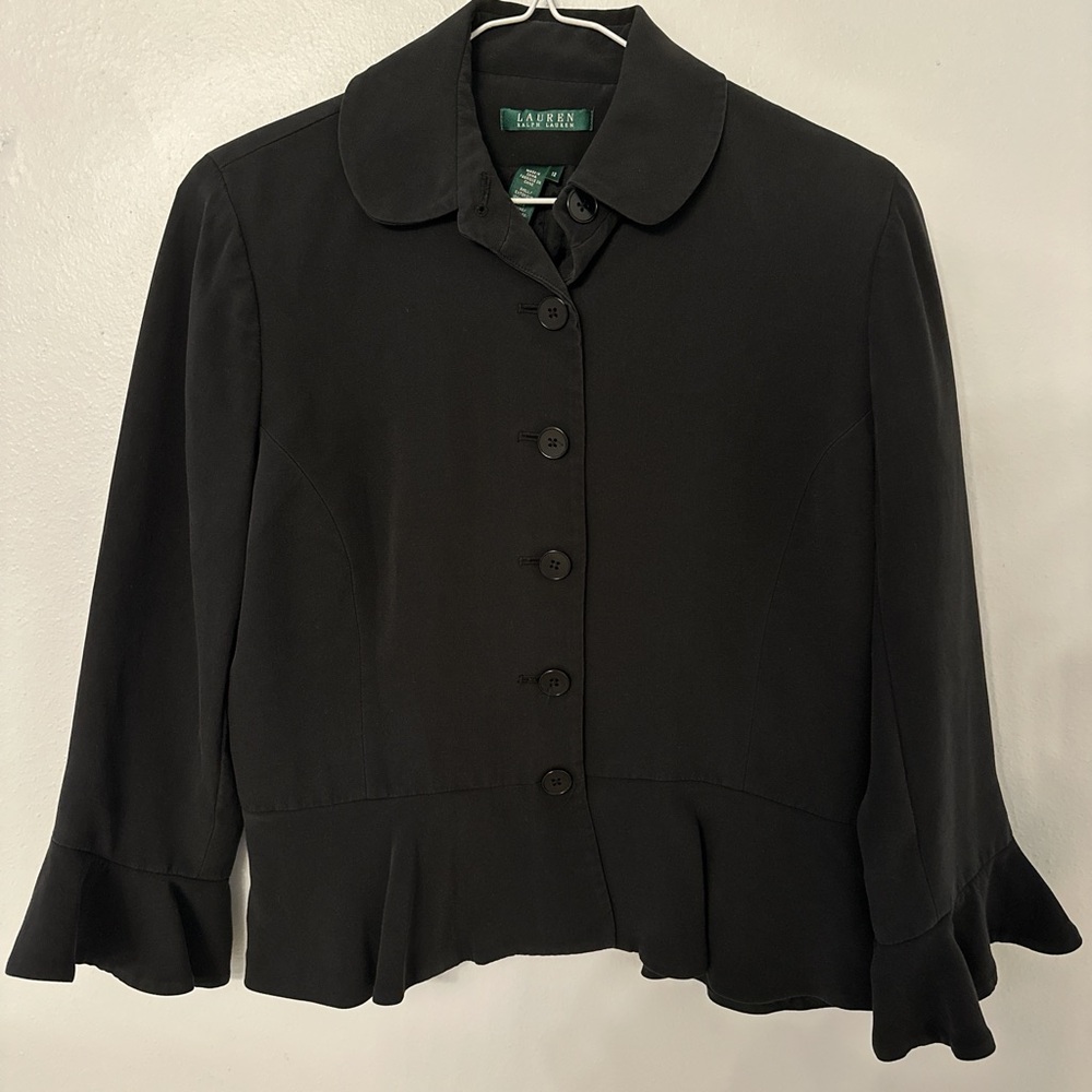 Ralph Lauren Black Collared Jacket